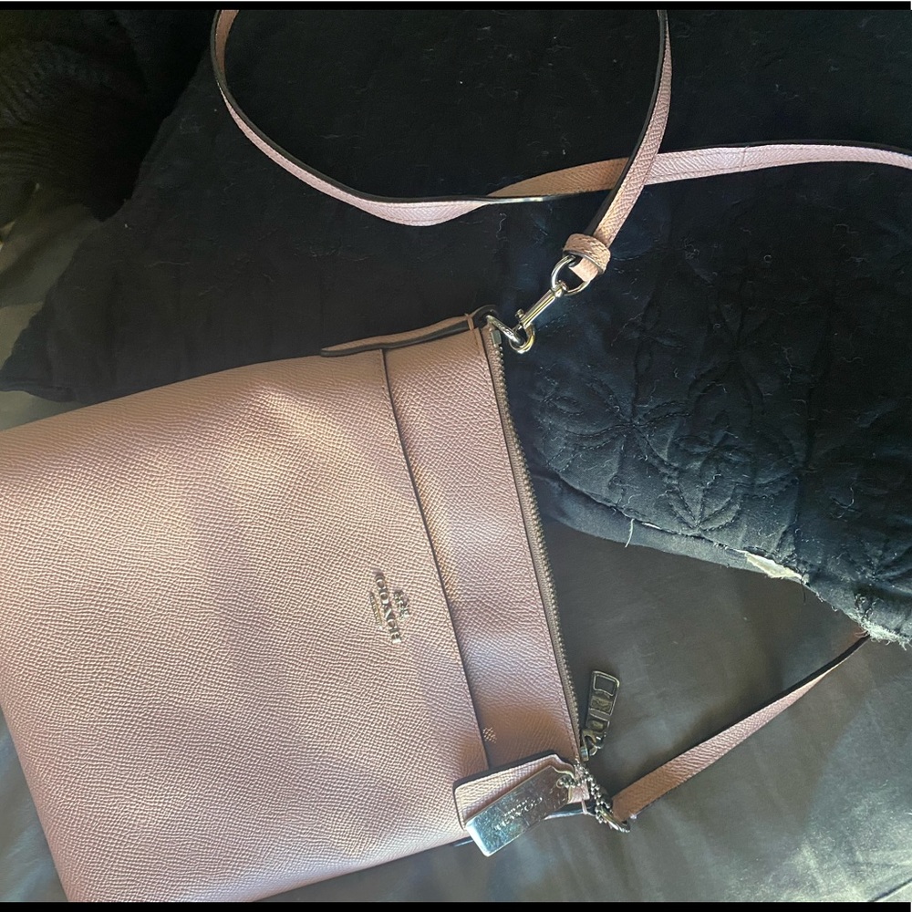 light bubble gum pink coach body strap purse